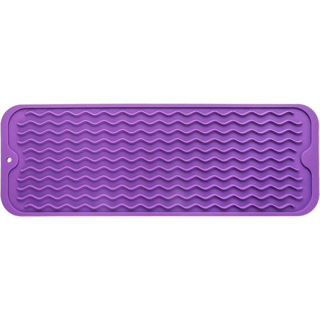 MicoYang Tapete de silicona para secar platos para múltiples usos, fácil de limpiar, ecológico, tapete de silicona resistente al calor para encimera o fregadero de cocina, refrigerador o revestimiento