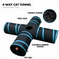 thumbnail image 2 of Purrfect Feline 4-Way Cat Tunnel, Interactive Crinkle Cat Toy Blue, L, 2 of 8