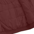 thumbnail image 4 of Women's Puffer Vest Sleeveless Stand Collar Solid Zip Up Cardigan Outerwear Wine L, 4 of 7