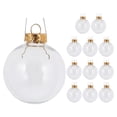 thumbnail image 3 of 10/12 piezas de bolas de Navidad transparentes de plástico rellenables de 8-10 cm, adornos colgantes para árbol de Navidad, decoración para bodas, fiestas, caja de regalo, 3 of 5