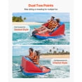 thumbnail image 3 of KFFKFF Towable Tubes for Boating, 2-Rider Inflatable Towable Tube for Boat to Pull, 340 lbs Capacity Water Sports Boating Tubes - with Full Nylon Cover, Dual Tow Points, 3 of 9