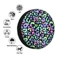 thumbnail image 5 of Spare Tire Cover, rainbow Trendy Leopard fashion Wheel Cover Tire Covers for Trailers Car Truck Camper Universal Tire Covering Fits Diameter 16 inch, 5 of 7