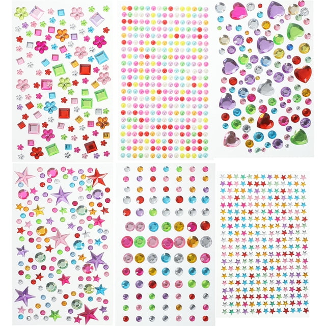 UPOUART Pegatinas De Joyas Acrílicas Autoadhesivas Para De Móviles Y Proyectos Creativos