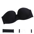 thumbnail image 4 of Sujetador sin tirantes Sujetador sin costuras invisible antideslizante Ropa interior Hacer subir sexy para vestido de novia, Negro, D kenally AP001173-04B, 4 of 7