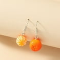 thumbnail image 2 of LOLIPPYY 2 Pairs Orange Resin Dangle Earrings Lightweight Comfortable Fashionable Ear Jewelry for Women, 2 of 8