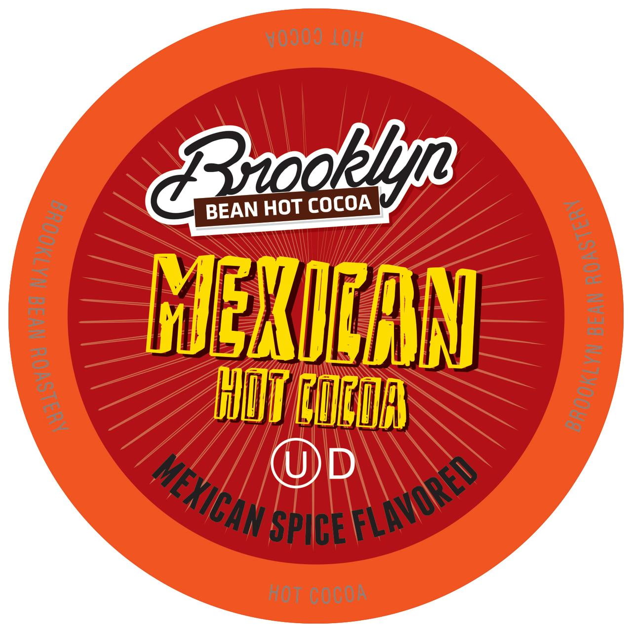 Brooklyn Bean Roastery, Mexican Spice FLAVORED Hot Cocoa Pods, Keurig 2.0 K-Cup Brewer Compatible, Mexican, 40 Count