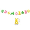 thumbnail image 3 of HongHeng 1Pc Happy Easter Banner with Bunny Easter Eggs - Spring Easter Party Banner Decor - Children Birthday - Baby Shower Anniversary Party Decorations, Gold Glitter, 3 of 6