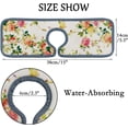 thumbnail image 4 of SKYSONIC Faucet Absorbent Mat 4 Pcs Retro Small Flowers Kitchen Faucet Splash Catcher Washable Counter Drying Pads Behind Faucet for Kitchen Bathroom, 4 of 7