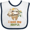 thumbnail image 3 of Inktastic Cute Sloth I Love My Abuela Boys or Girls Baby Bib, 3 of 4