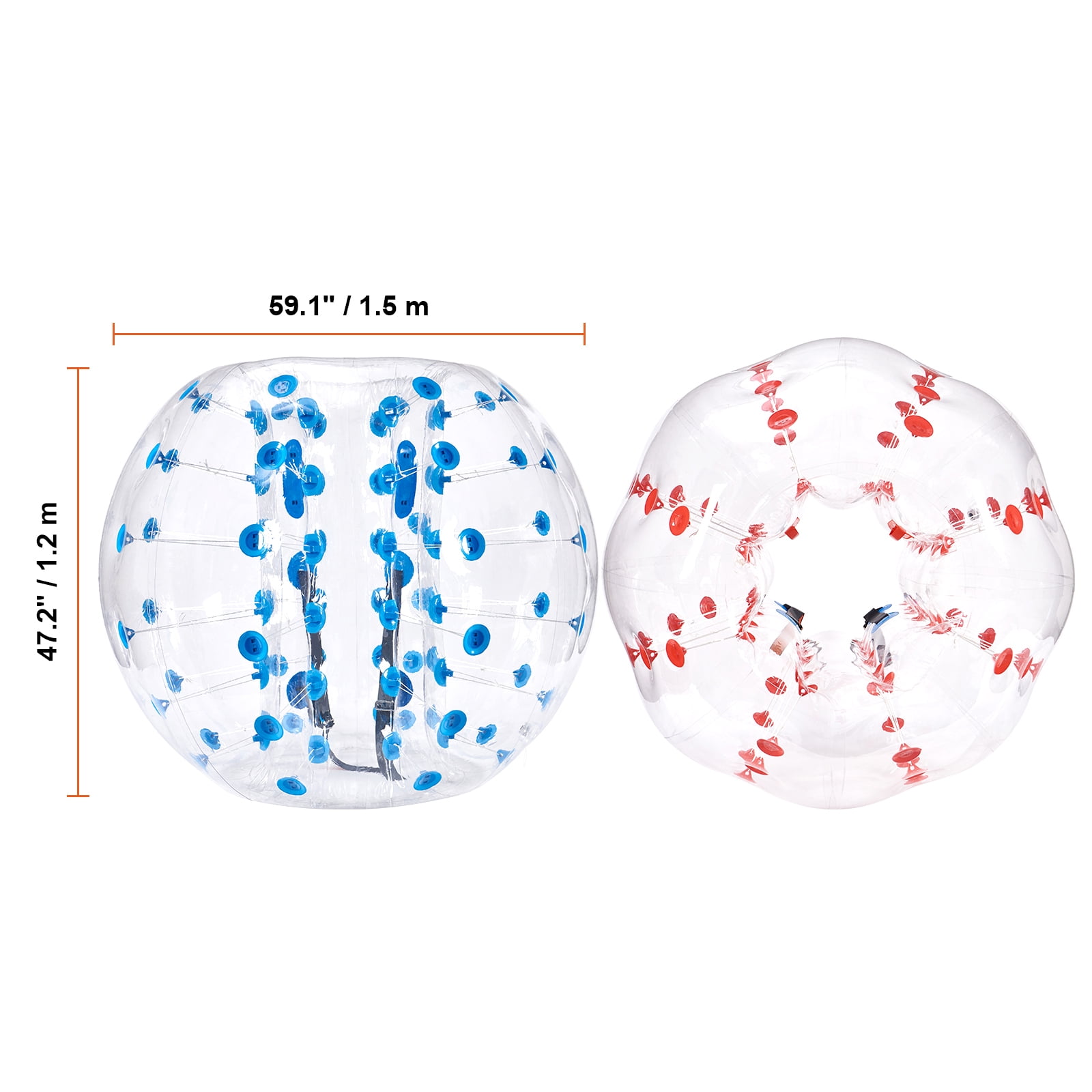 KFFKFF 2-Pack 5FT/1.5M Inflatable Bumper Balls Sumo Zorb Balls for Teens & Adults