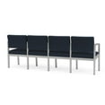 thumbnail image 5 of Lenox Steel Reception Waiting Room 4 Seats Chair / Silver Steel / Blue, 5 of 5