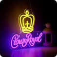 thumbnail image 4 of Letrero de neón de cerveza Crown, letreros iluminados para cuevas de hombres, bares deportivos, pubs, tiendas de cerveza, fiestas, clubes, luces de neón de whisky, lámpara para decoración de pared de, 4 of 6