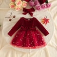 thumbnail image 4 of TGPMGRZ Toddler Christmas Dresses Girls Tutu Skirt with Bow Headband Xmas Holiday Outfits, 4 of 6