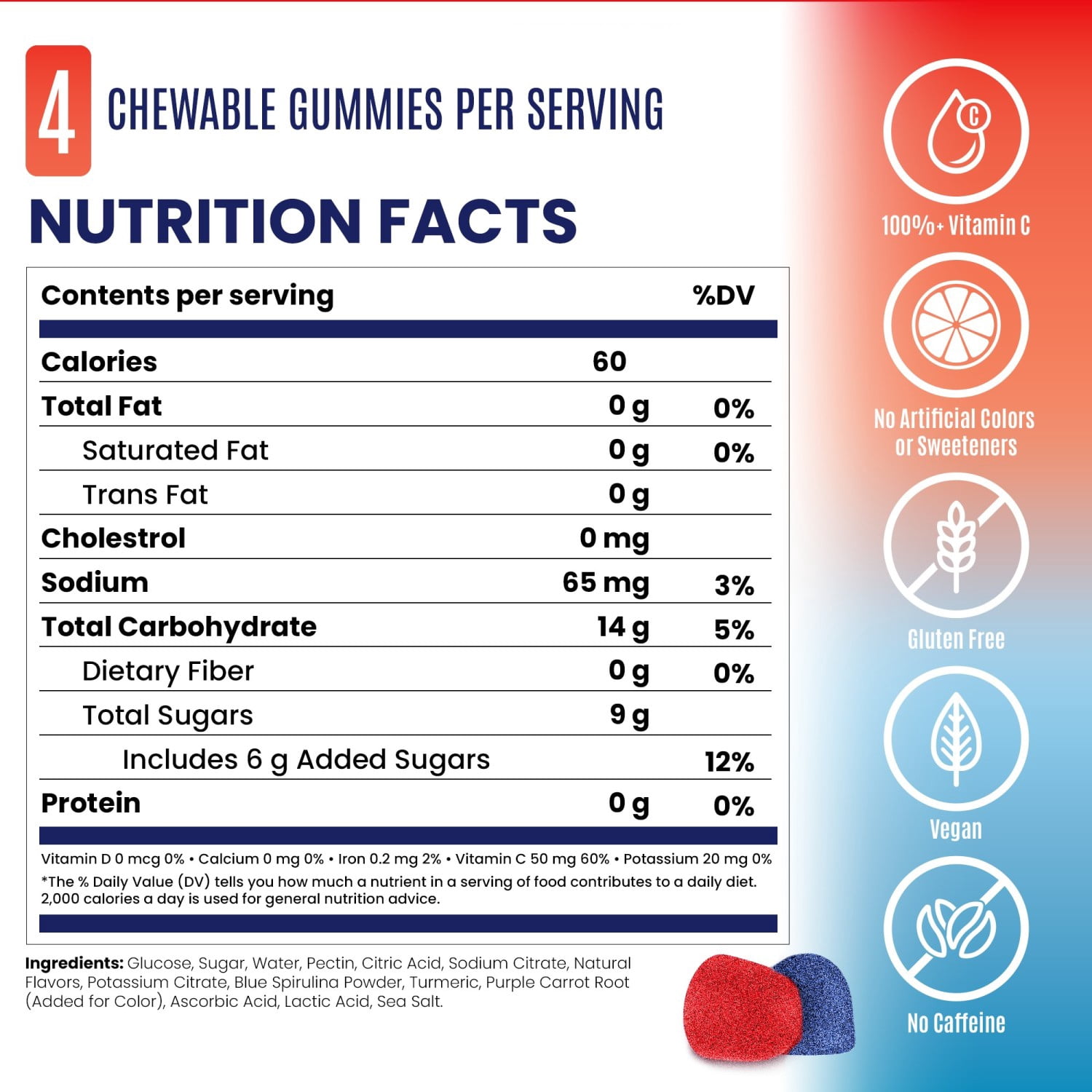SaltStick Energy Gummies with Electrolytes, Sour Pop Rocket Energy Chews, Caffeine Free, 1 Pack