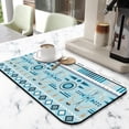 thumbnail image 2 of Washable Rubber Botanical Leaves Vintage Floral Dish Drying Mats for Kitchen Counter Home Large Coffee Bar Pad Accessories and Decor for Utensils Stemware 19.5''x12'', 2 of 7