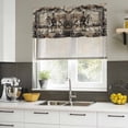 thumbnail image 4 of 2 Pack Valances for Window, Brown Western Farmhouse Short Curtains for Kitchen Bedroom Living Room, Vintage Cowboys Cactus Rod Pocket Small Window Treatment Valance Drapes 42 x 12 Inch, 4 of 8