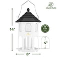 thumbnail image 7 of Kingsyard Hopper Wild Bird Feeder for Outdoor Hanging, 4 lbs Large Seed Feeding Metal House, White, 7 of 7