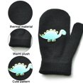 thumbnail image 3 of Bienvenido Guantes cálidos de invierno para niños, lindos patrones de dinosaurios de dibujos animados, 3 of 5