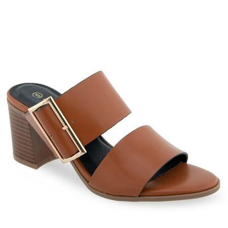 

Alexis Bendel Ladies Cognac Vachetta Leather Heel Sandals Size 10