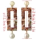 thumbnail image 5 of Moda Gota Pendientes Pendientes Declaración Rectángulo Geométrico Pendiente Gris marrón Sunnimix pendientes colgantes rectangulares, 5 of 6
