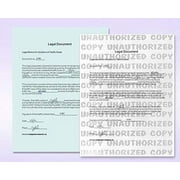 Multi-Purpose UNAUTHORIZED COPY Security Paper, Pack of 500 Sheets Green