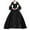 Black, variant on WREESH Womens Prom Dresses Princess Ball Gowns Vintage Corset Gothic Dress Solid Lace Flare Sleeve Patchwork Dresses Wedding Guest Dress Navy
