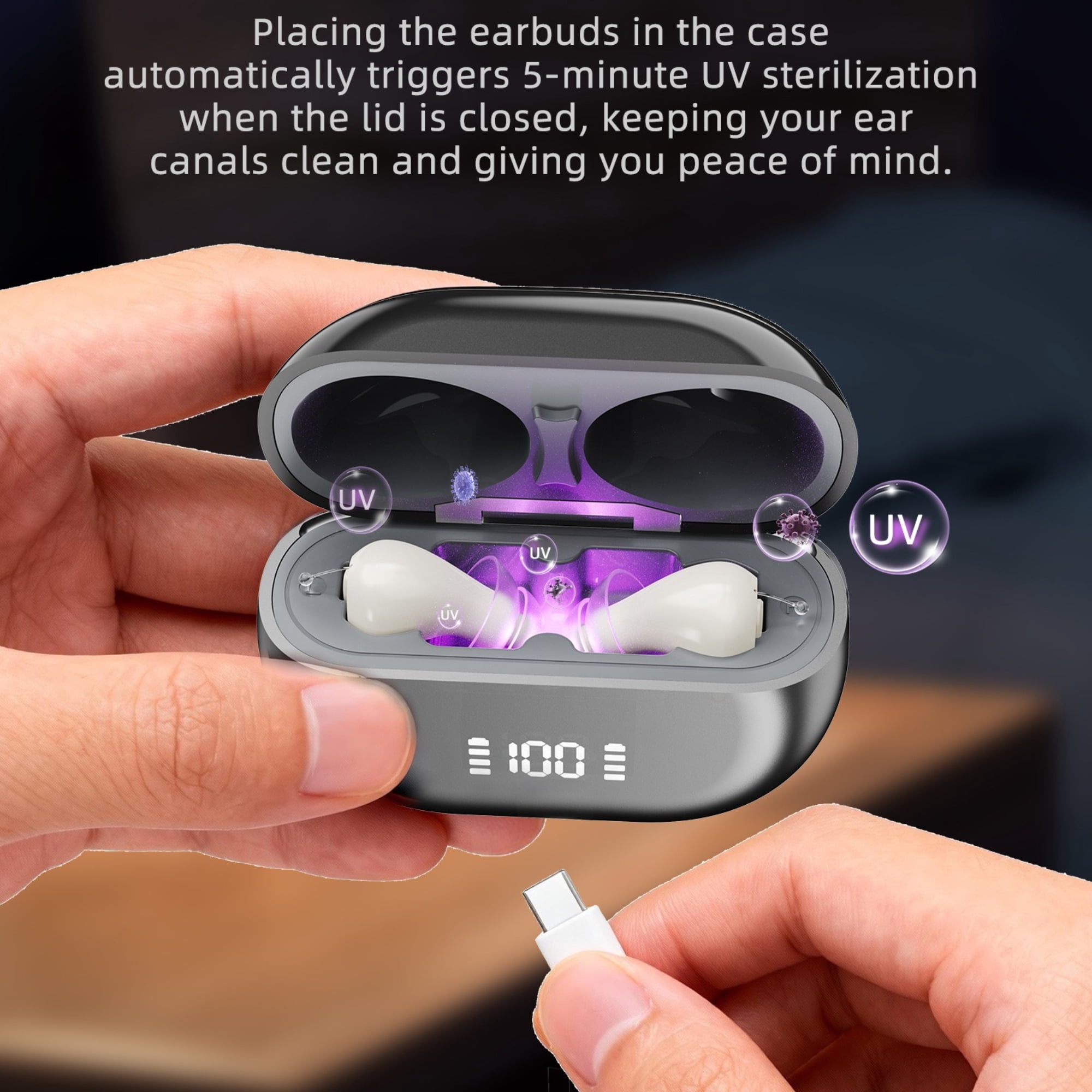 Hearing Aids, Invisible Rechargeable Digital Hearing Aids for Seniors with 16-Channel Sound Processing Noise Cancelling OTC Auto-On/Off