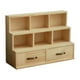 thumbnail image 1 of Gabinete de almacenamiento de madera, gabinete de mesa, organizador de maquillaje decorativo rústico. 2 cajones, 1 of 9