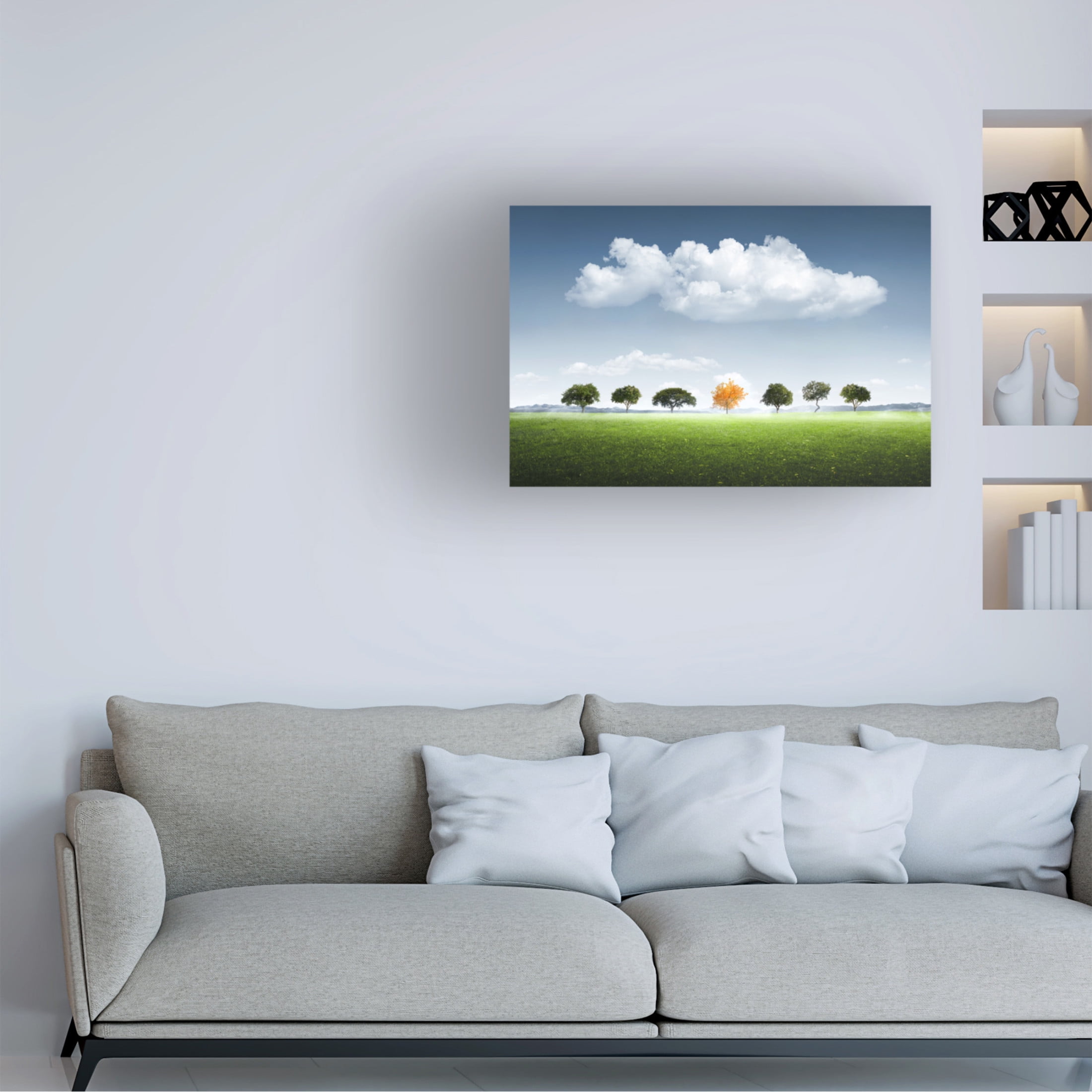 Trademark Fine Art Bess Hamiti Seven Tree Canvas Wall Art