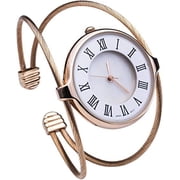 Blekon Collections Japanese Quartz Women's 31mm Case Double Wire Cuff Bangle Watch