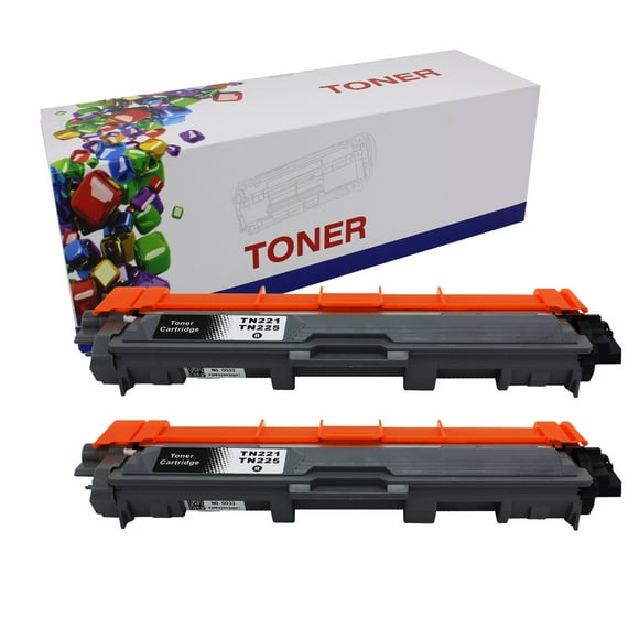 HIINK Cartouche de Toner Compatible de Remplacement pour Brother TN221 Cartouche de Toner Noire à Utiliser dans HL-3140CW HL-3170CDW MFC-9130CW MFC-9330CDW MFC-9340CDW (Noir, Lot de 2)