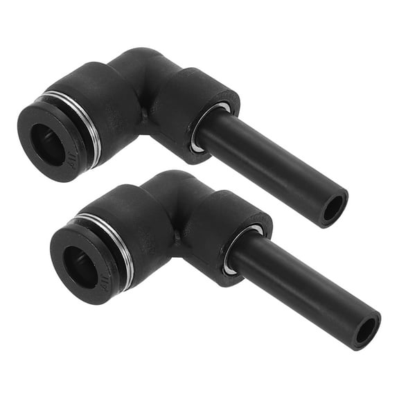 2Pack Push to Connect Tube Fitting, 1/4" x 1/4" Elbow Fitting with Plug-In Stem