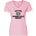 thumbnail image 3 of Inktastic Find a Cure Parkinsons Disease Awareness Women's V-Neck T-Shirt, 3 of 5
