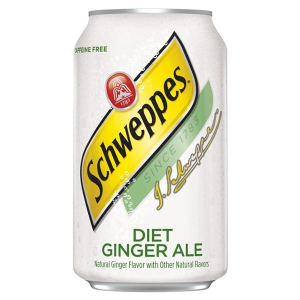 Schweppes Diet Ginger Ale 12 oz Cans Pack of 24
