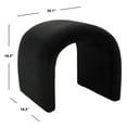 thumbnail image 3 of SAFAVIEH Kibo Modern Style n Shape Ottoman, Black ( 20.1 in. W x 18.3 in. D x 18.5 in. H), 3 of 9