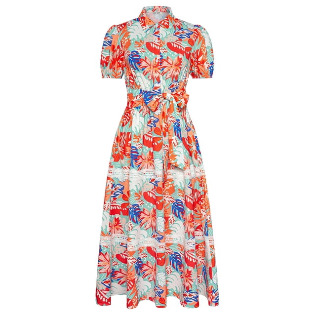 Vestido GRACE KARIN para mujer, maxi en forma de A, floral y fluido, para mujer