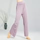 thumbnail image 5 of Gibobby Pantalones dama Pantalones de yoga de talle para mujer Pantalones acampanados adelgazantes para mujer Pantalones de levantamiento de cadera de verano Pantalones de pie(Morado， L), 5 of 5