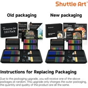Shuttle Art 103 PCS Drawing Kit, Professional Drawing Supplies with Sketch, Charcoal, Colored, Graphite, Pastel Pencils & Sticks, Complete Drawing Tools and Paper Pads in Zipper Case