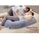 thumbnail image 5 of Almohada de embarazo Momcozy Original en forma de F con cuña ajustable, 5 of 7