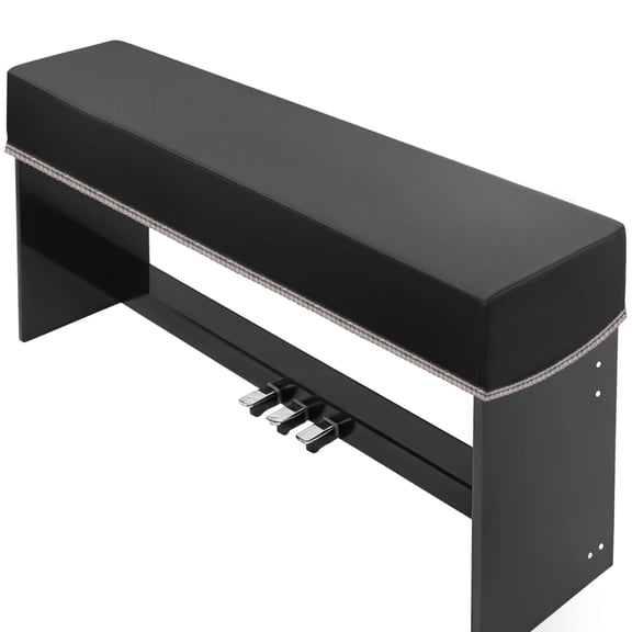 Luxury Leather Waterproof Cover for 88 Key Piano Keyboard - Universal Dustproof Protector | Soft Black Electronic Keyboard Cover for Digital Piano, Fits for Most 88 Keys