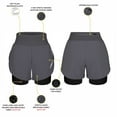 thumbnail image 4 of Exxact Sports 2 in 1 Shorts Women - Athletic Shorts with Spandex Underneath, Dry Fit Running Shorts with Pockets Women (Charcoal, AL), 4 of 7