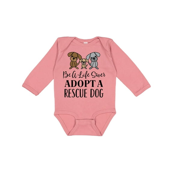 Inktastic Adopt a Rescue Dog Pet Boys or Girls Long Sleeve Baby Bodysuit