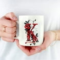 thumbnail image 4 of Custom Initial K Coffee Mug – Personalized Ceramic Cup for Women 11oz 15oz, Ideal for Daily Enjoyment, Birthdays, or Family Events, 4 of 6