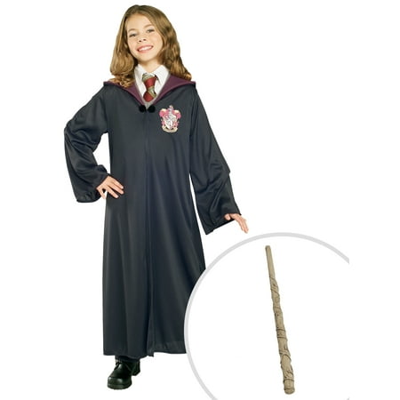 Harry Potter Gryffindor Robe Child Costume and Hermione Wand Harry Potter Costume Accessory
