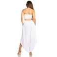 thumbnail image 2 of Sakkas Vanessa Women's Bandeau Tube Top & Wide leg Gaucho Pants Set Palazzo Boho - White - S/M, 2 of 5