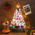 thumbnail image 2 of Gymax 15 Inch Artificial Christmas Tree Tabletop Luminous Ceramic Tree Silver, 2 of 9