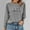 Gray, variant on Jacenvly Womens Sweatshirt Long Sleeve Pumpkin Print Crewneck Sweatshirt For Women Casual Fashion Soft Comfort Pullover Sweaters
