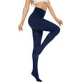 thumbnail image 2 of HSHDLDF Women's 80 Denier Tights Soft Opaque Solid Color Footed Pantyhose, 2 of 7