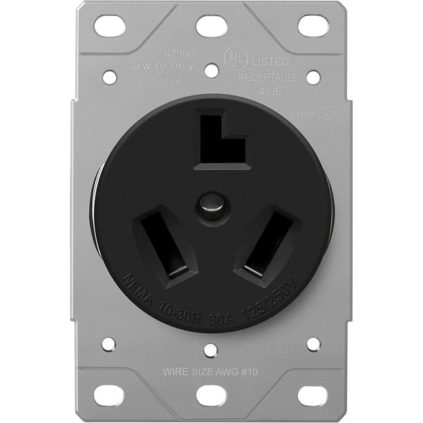 ENERLITES 30A Dryer Receptacle, Outlet for Electric Dryers, NEMA 1030R
