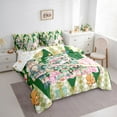 thumbnail image 4 of Manfei Vintage Christmas Festival Twin Bedding Sets 7-Piece for Kid, Xmas Tree Gifts Bedding Comforter Set, Green Checkered Buffalo Reversible Sheet Sets, Breathable Home Decor, 4 of 8